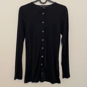 Club monaco black button blouse small preloved